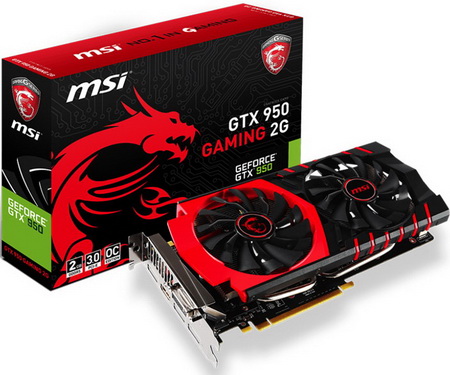 MSI        GeForce GTX 950 - GeForce GTX 950 Gaming 2G