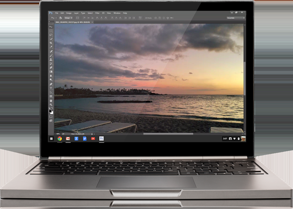 Adobe выпустила бета-версию облачной версии Photoshop для Chrome OS