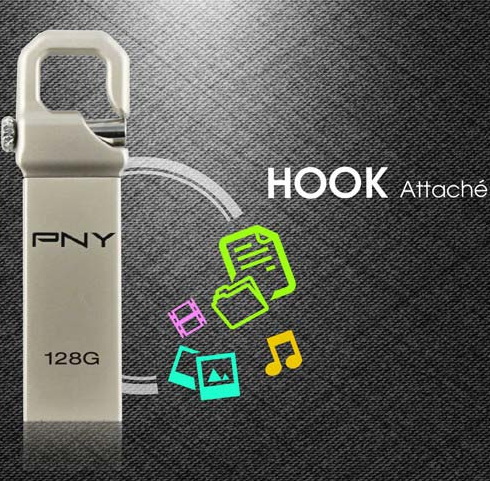 PNY пополнила свой ассортимент новой 128-Гб флешкой серии Hook Attache 3.0